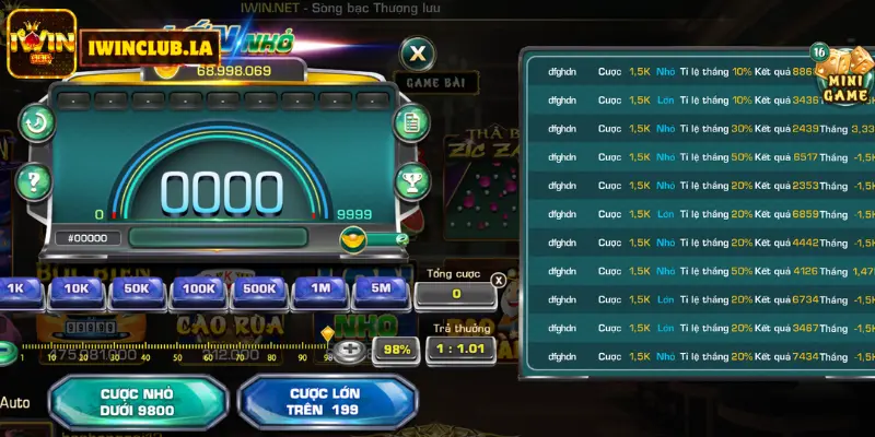 Game Lớn Nhỏ iWin Club - Chơi game đổi thưởng online cực chất 9 Lớn Nhỏ IWIN CLUB