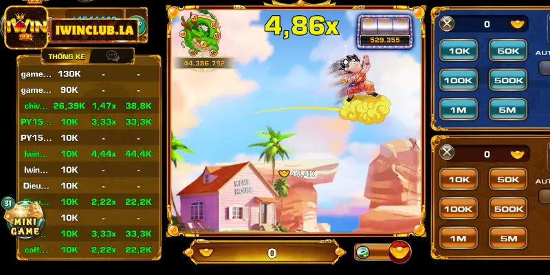 Songoku đu đỉnh iWin Club - Hướng Dẫn Chơi Một Cách Chi Tiết 2 Giao diện chơi game Songoku